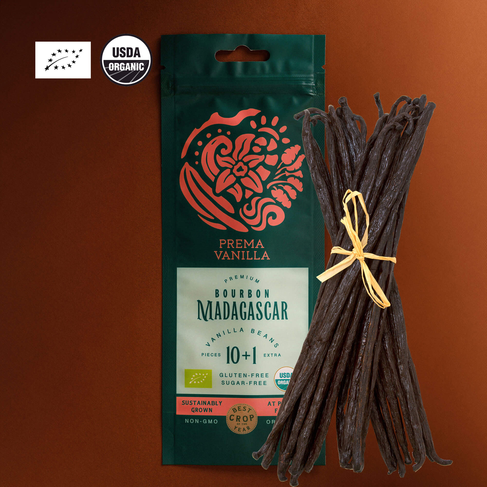 Bio-Vanilleschoten aus Madagaskar (14–18 cm)