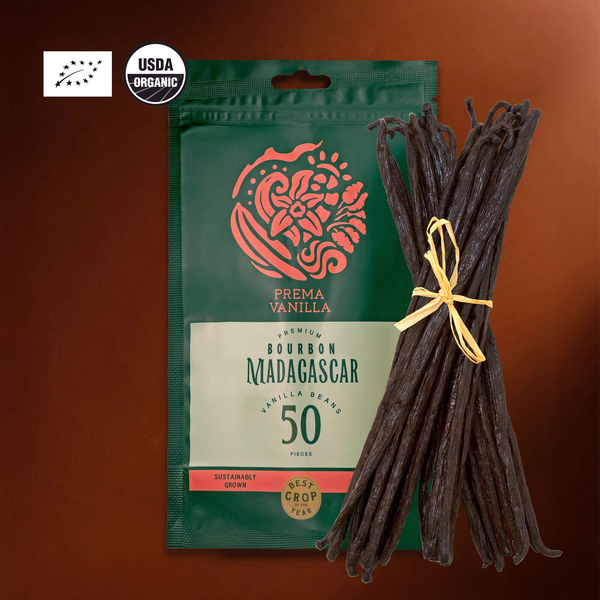 Bio-Vanilleschoten aus Madagaskar (14–18 cm)